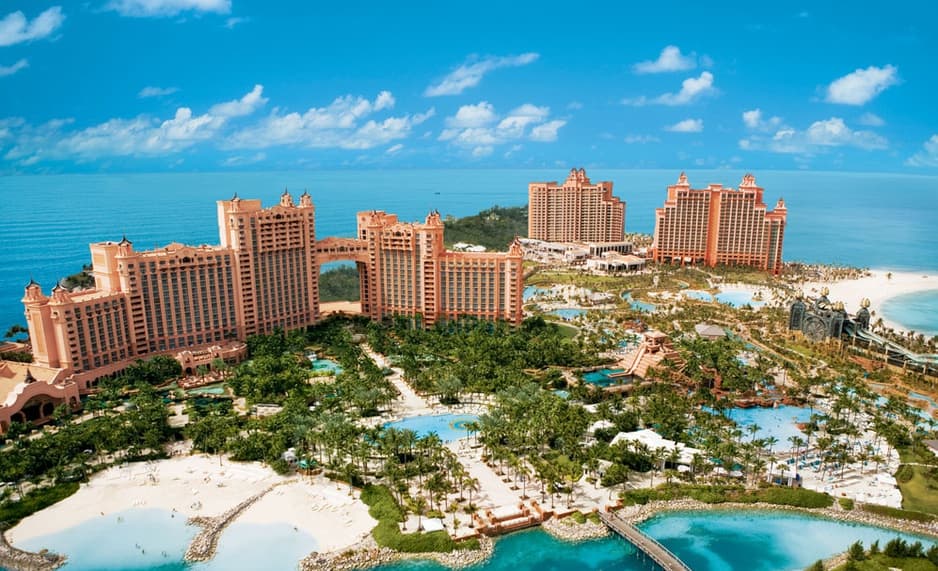 Atlantis Paradise Island aerial view